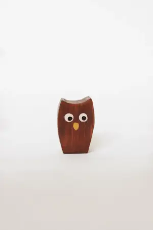 Eine kleine braune Eule